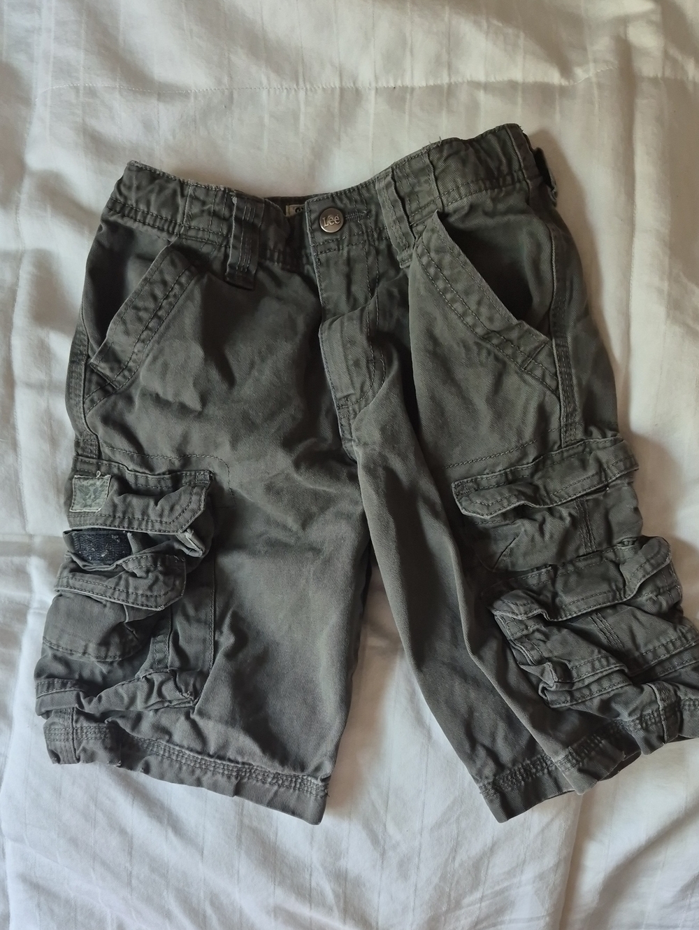 Lee Boy's Olive Green Cargo Shorts